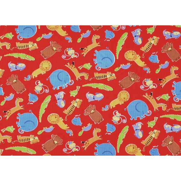 Oh Boy! Animal Scatter - Small on Red